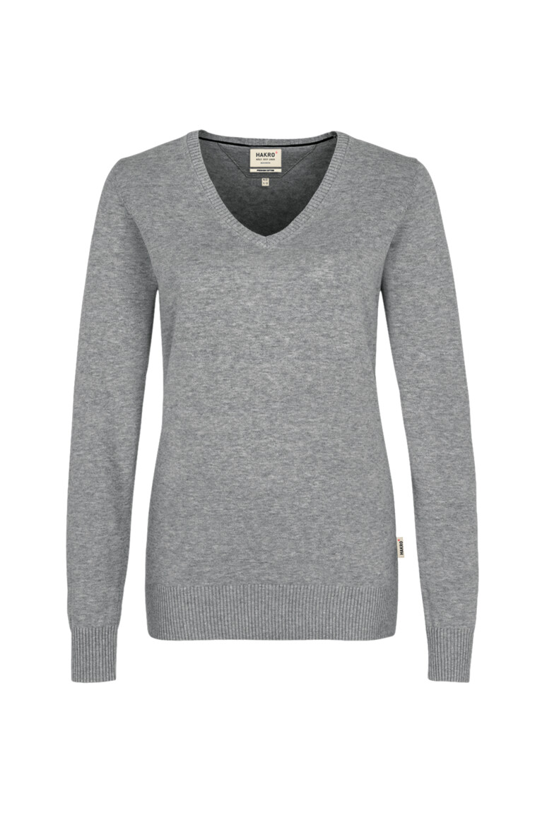 HAKRO Damen V-Pullover Premium-Baumwolle Damen Regular Fit 