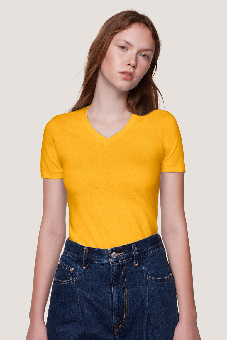 HAKRO Damen V-Shirt Classic Damen Regular Fit