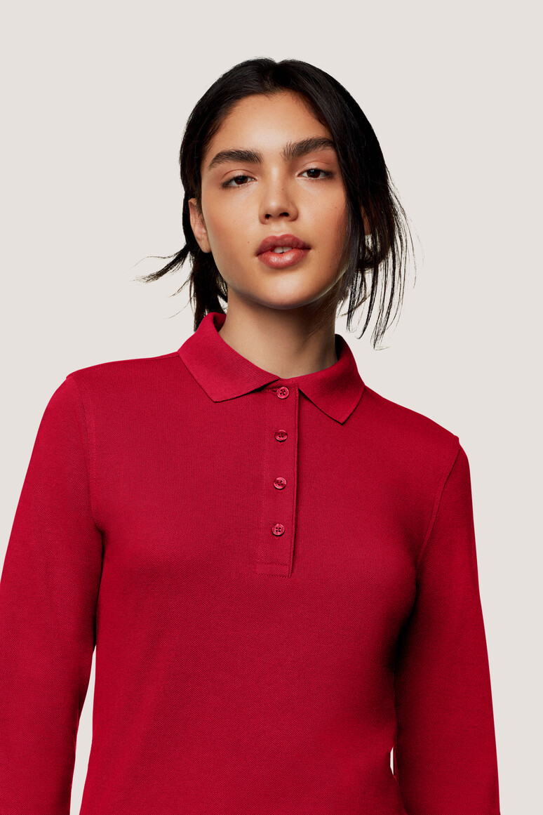 HAKRO Damen Longsleeve-Poloshirt MIKRALINAR® Damen Regular Fit 