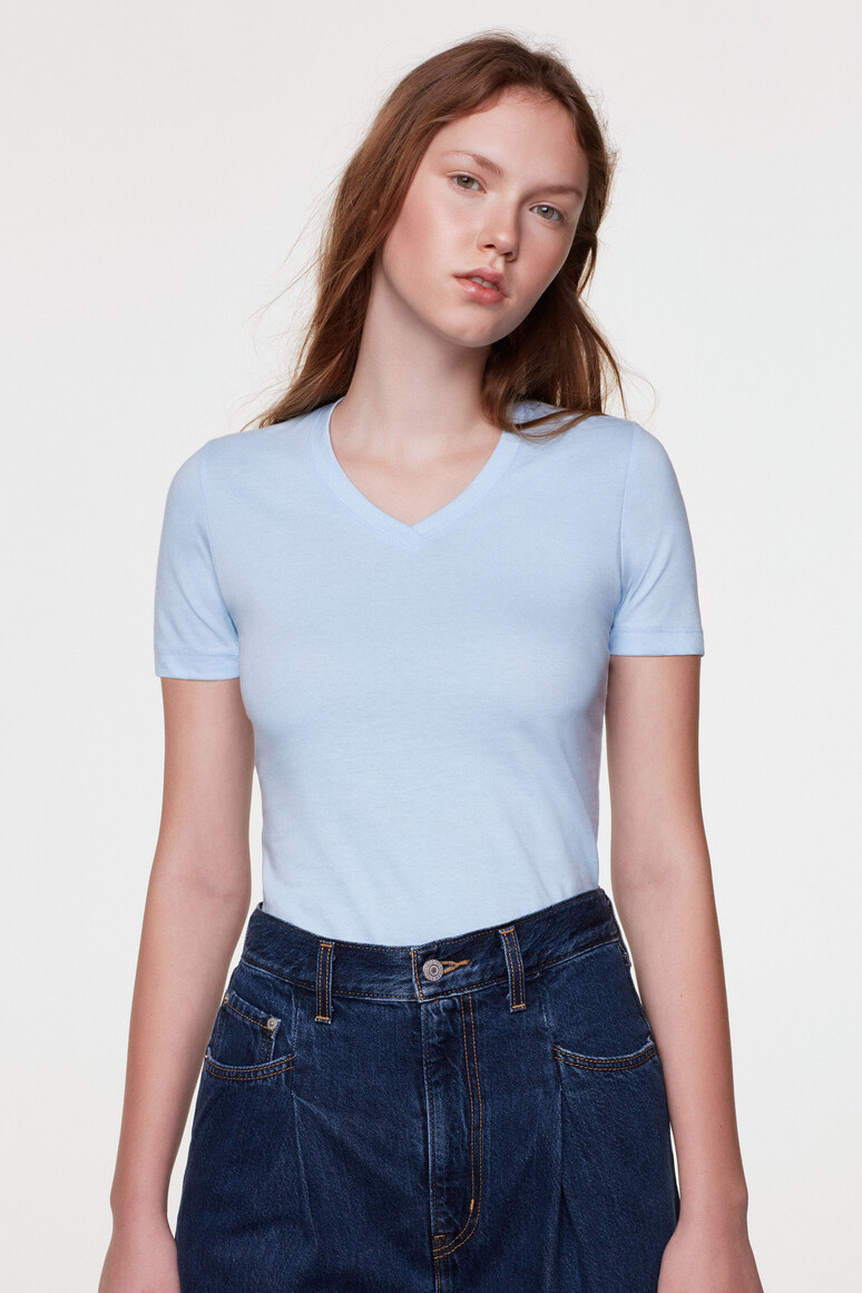 HAKRO Damen V-Shirt Classic Damen Regular Fit