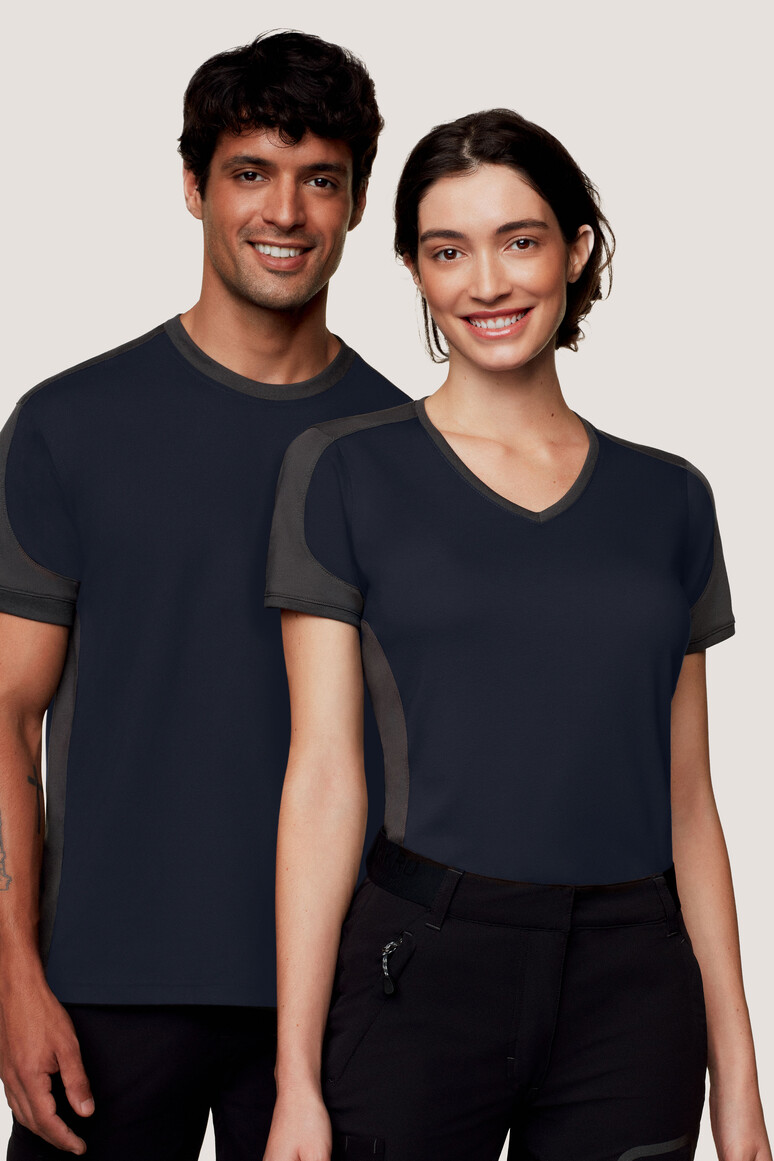 HAKRO T-Shirt Contrast MIKRALINAR® Unisex Comfort Fit 