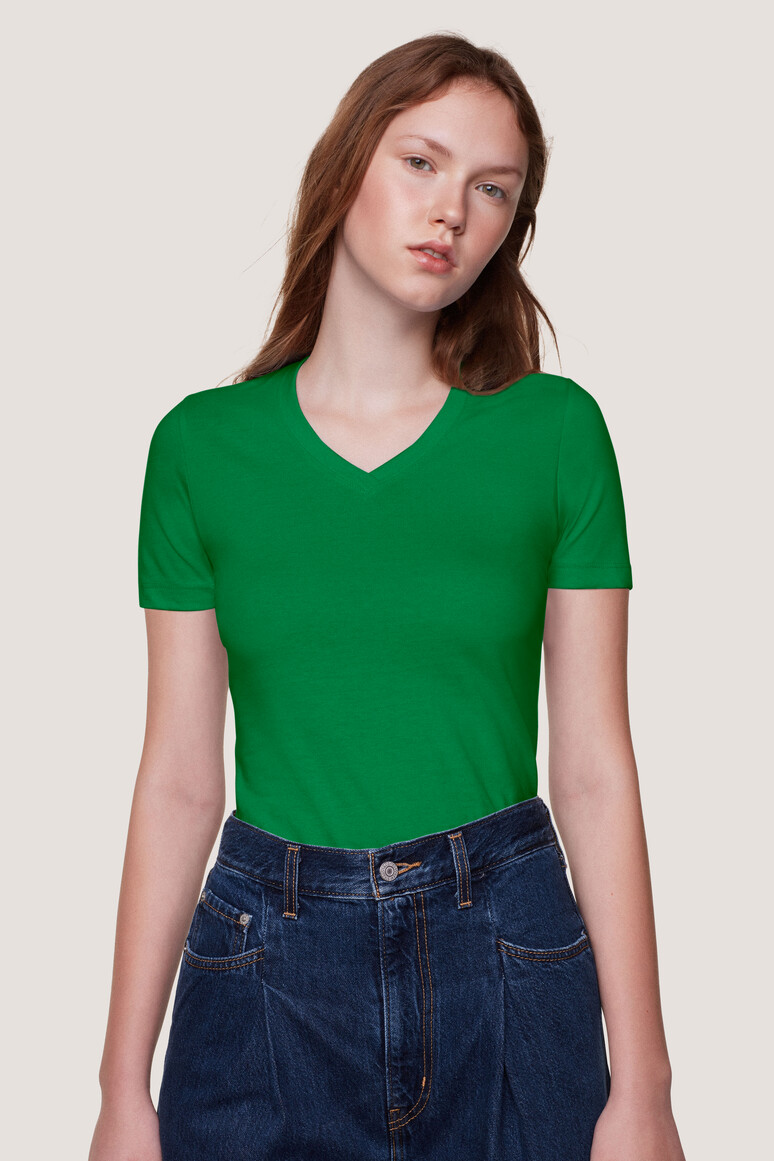 HAKRO Damen V-Shirt Classic Damen Regular Fit