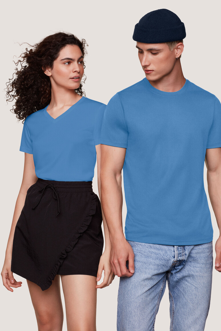 HAKRO Damen V-Shirt COOLMAX® Damen Regular Fit 