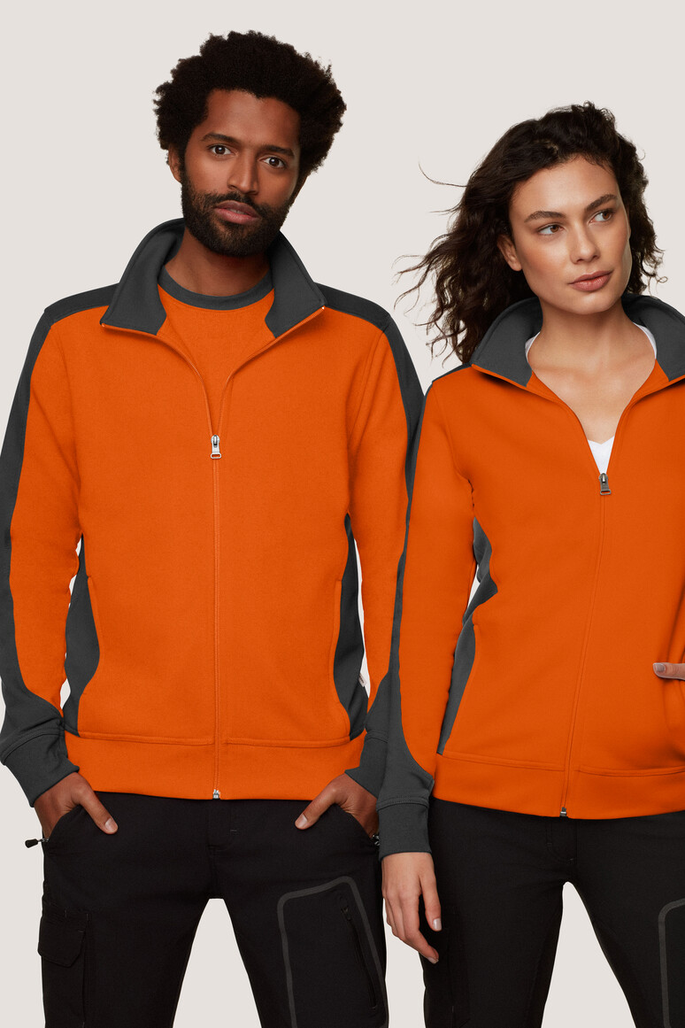 HAKRO Damen Sweatjacke Contrast MIKRALINAR® Damen Regular Fit 