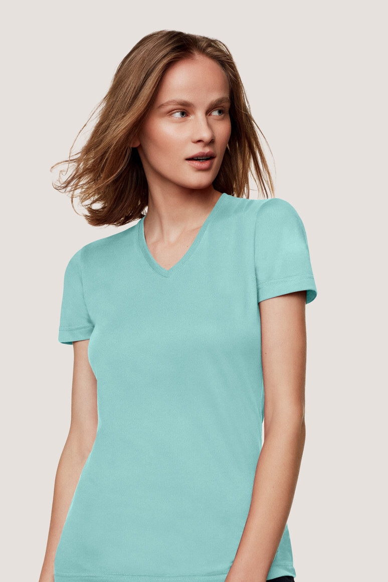 HAKRO Damen V-Shirt MIKRALINAR® Damen Regular Fit 