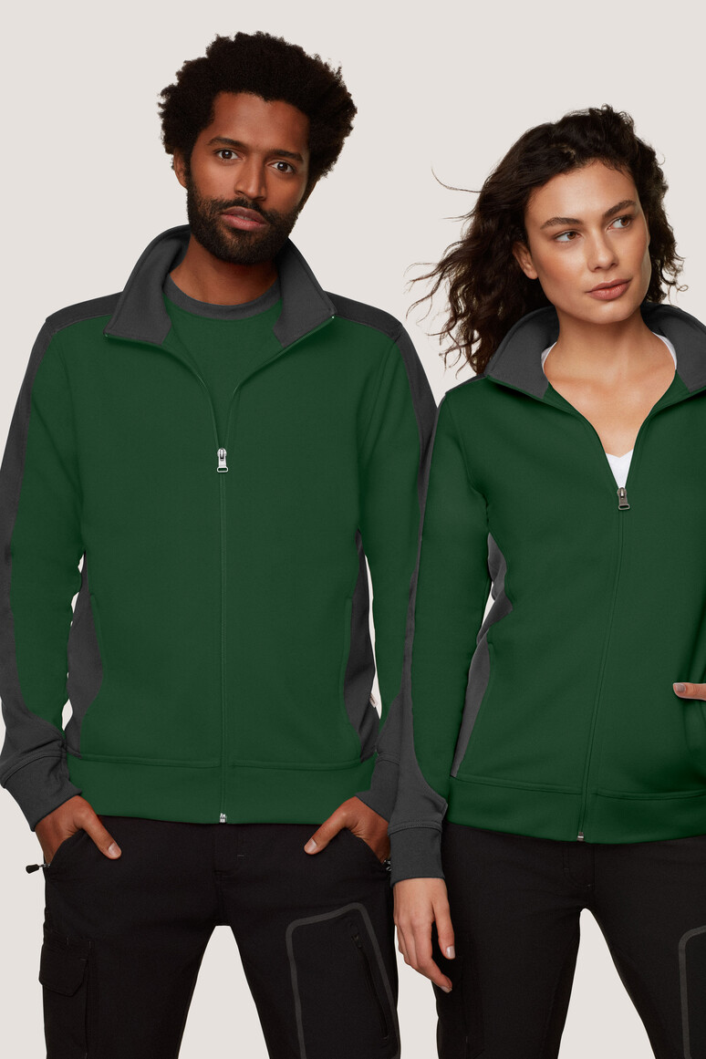 HAKRO Damen Sweatjacke Contrast MIKRALINAR® Damen Regular Fit 