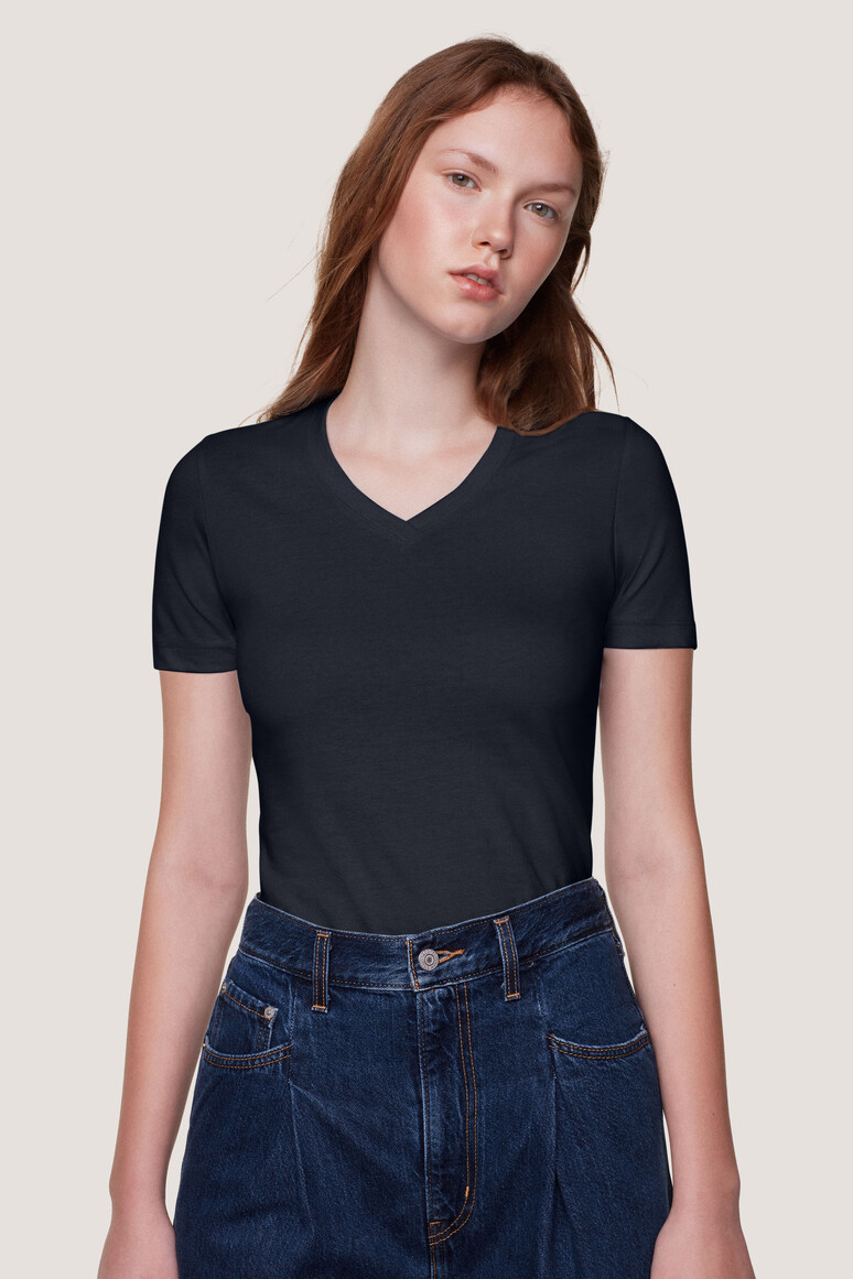 HAKRO Damen V-Shirt Classic Damen Regular Fit
