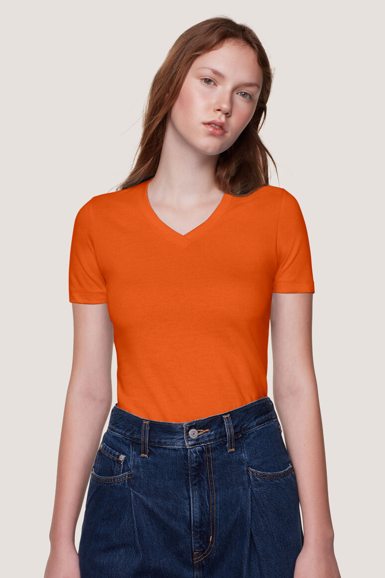 HAKRO Damen V-Shirt Classic Damen Regular Fit