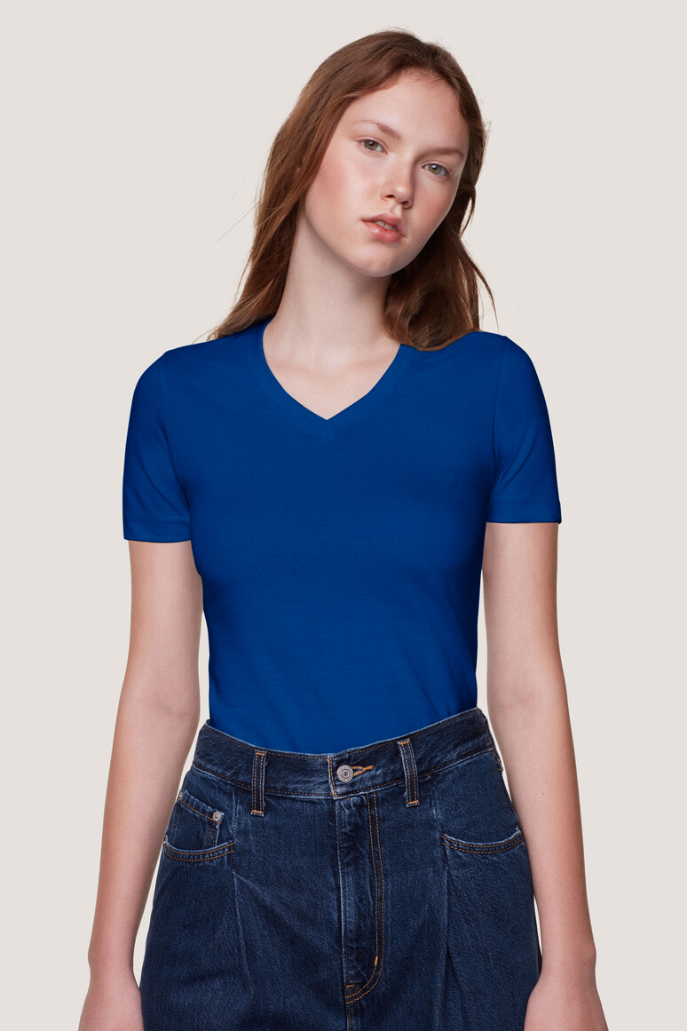 HAKRO Damen V-Shirt Classic Damen Regular Fit