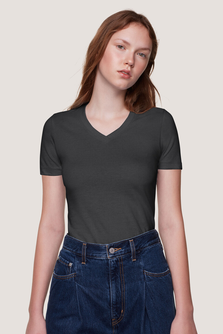 HAKRO Damen V-Shirt Classic Damen Regular Fit