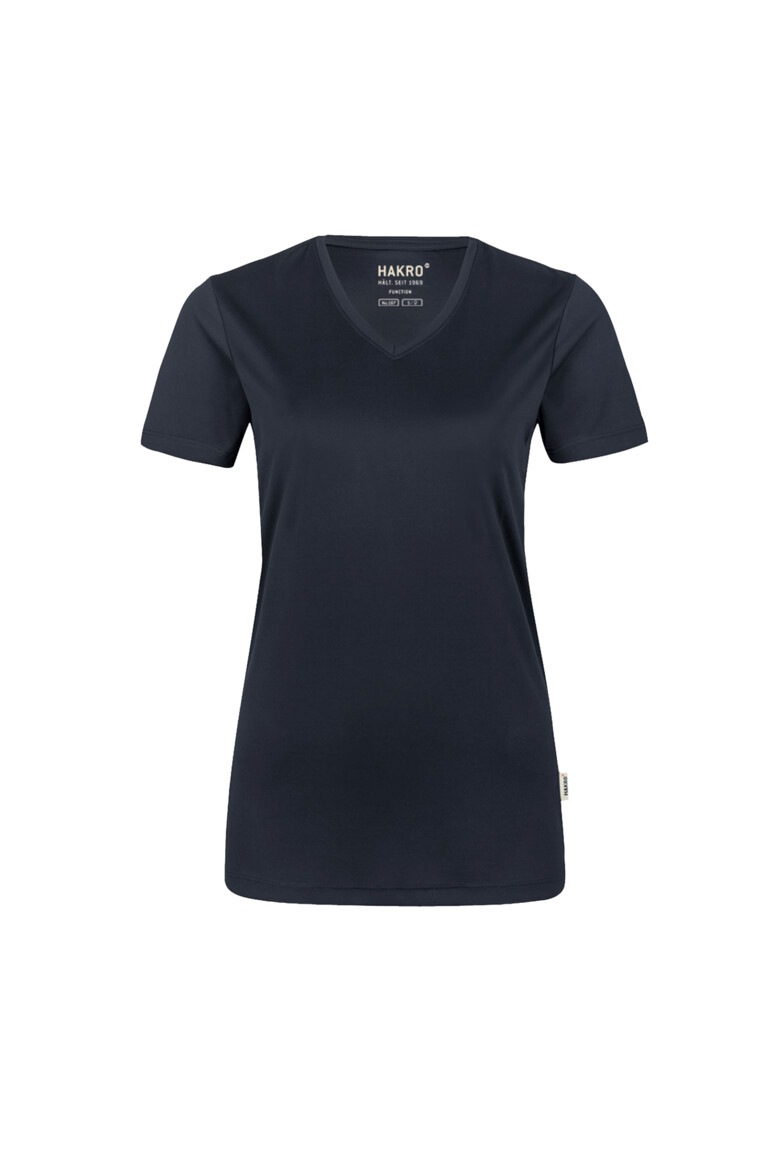 HAKRO Damen V-Shirt COOLMAX® Damen Regular Fit