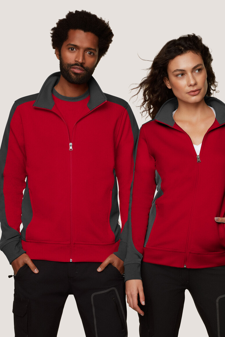 HAKRO Sweatjacke Contrast MIKRALINAR® Unisex Comfort Fit 
