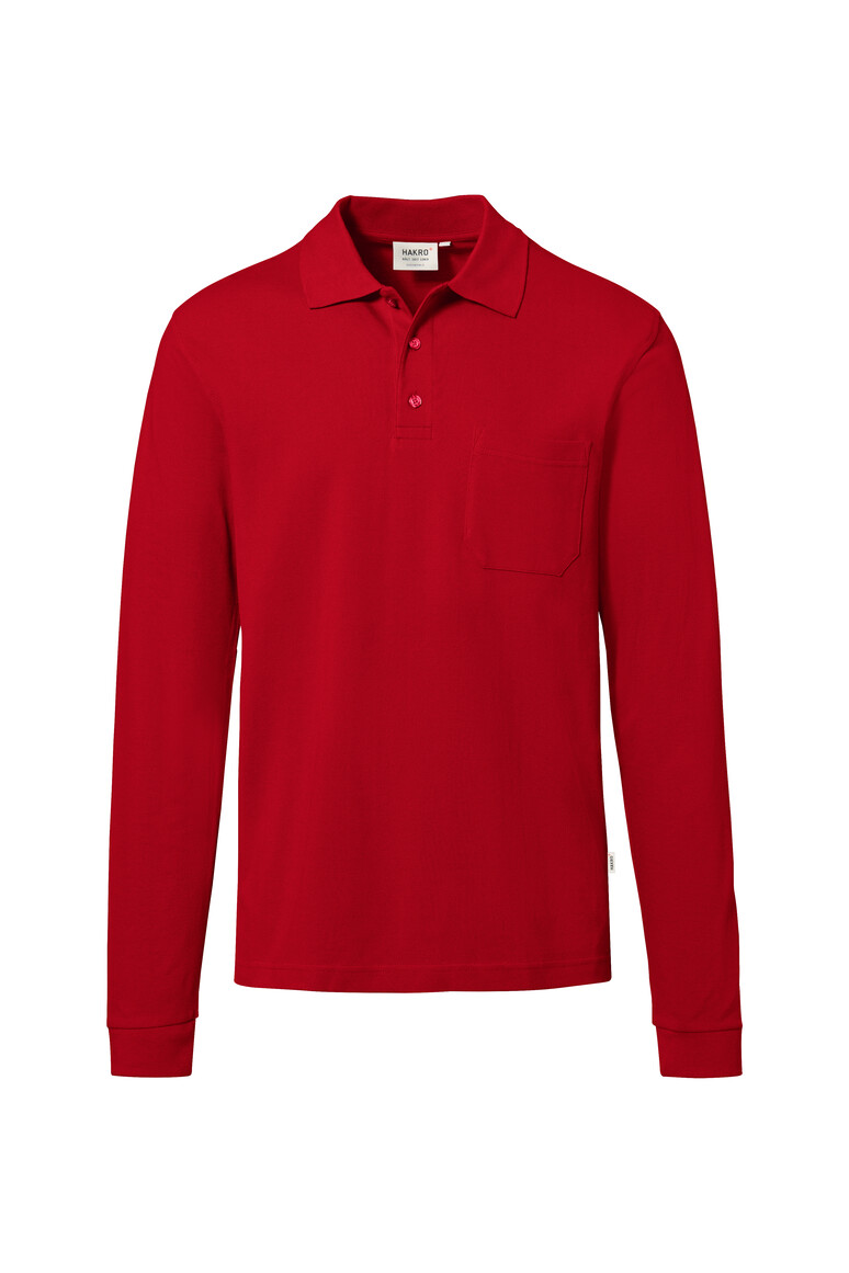 HAKRO Longsleeve-Pocket-Poloshirt Top Unisex Comfort Fit 