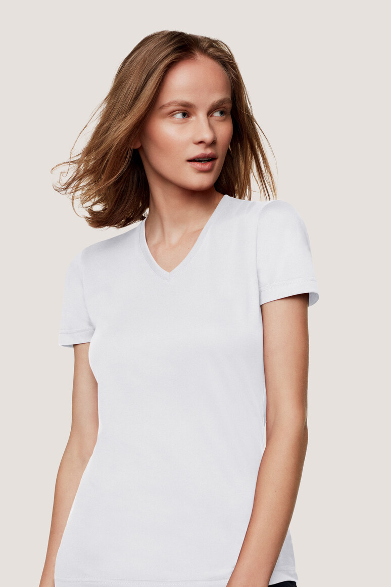 HAKRO Damen V-Shirt MIKRALINAR® Damen Regular Fit 