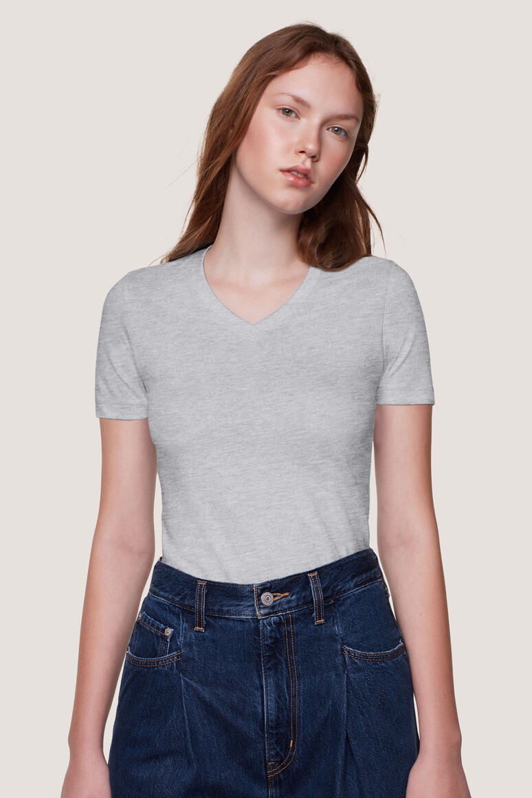 HAKRO Damen V-Shirt Classic Damen Regular Fit