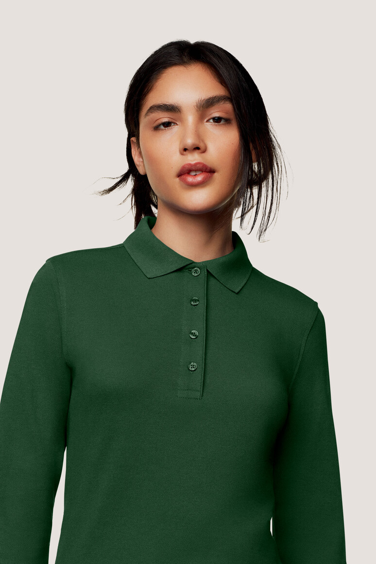 HAKRO Damen Longsleeve-Poloshirt MIKRALINAR® Damen Regular Fit 