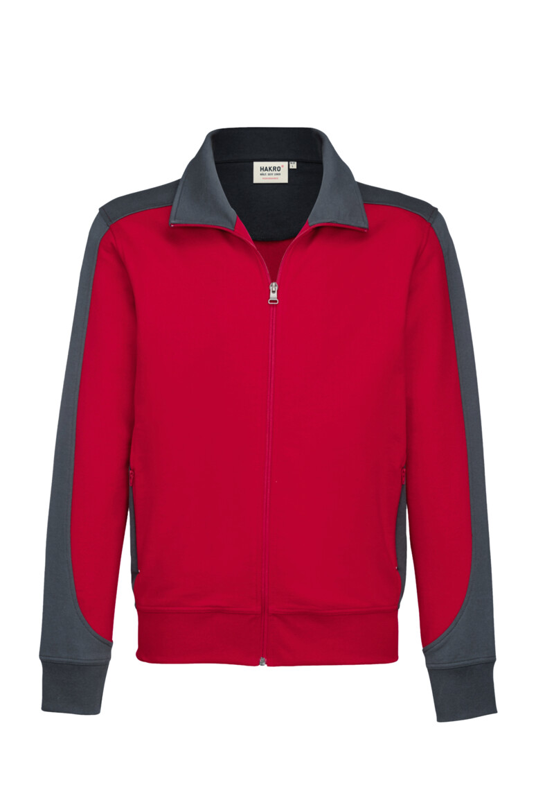 HAKRO Sweatjacke Contrast MIKRALINAR® Unisex Comfort Fit 