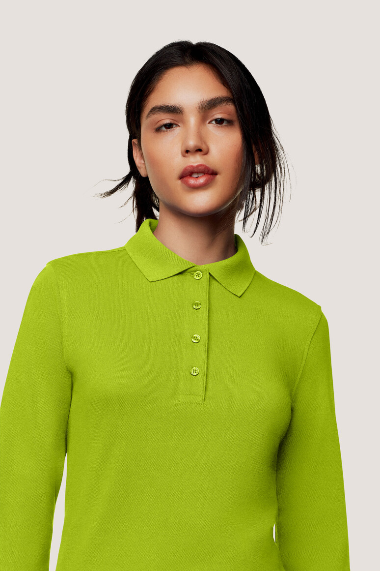 HAKRO Damen Longsleeve-Poloshirt MIKRALINAR® Damen Regular Fit 