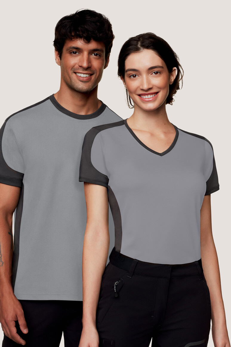 HAKRO T-Shirt Contrast MIKRALINAR® Unisex Comfort Fit 